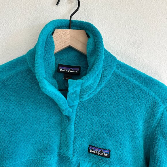 Patagonia Re-Tool Snap-T Fleece L Teal Blue Polartec Pullover Sweatshirt - Picture 2 of 8